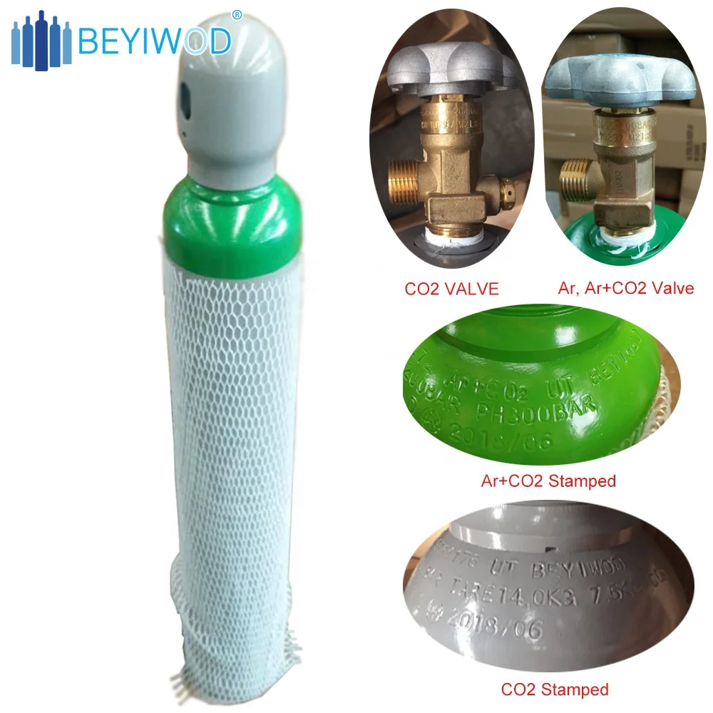  BEYIWOD Промышленное использование кислород/co2/аргон 40l 50l бесшовный Стальной баллон