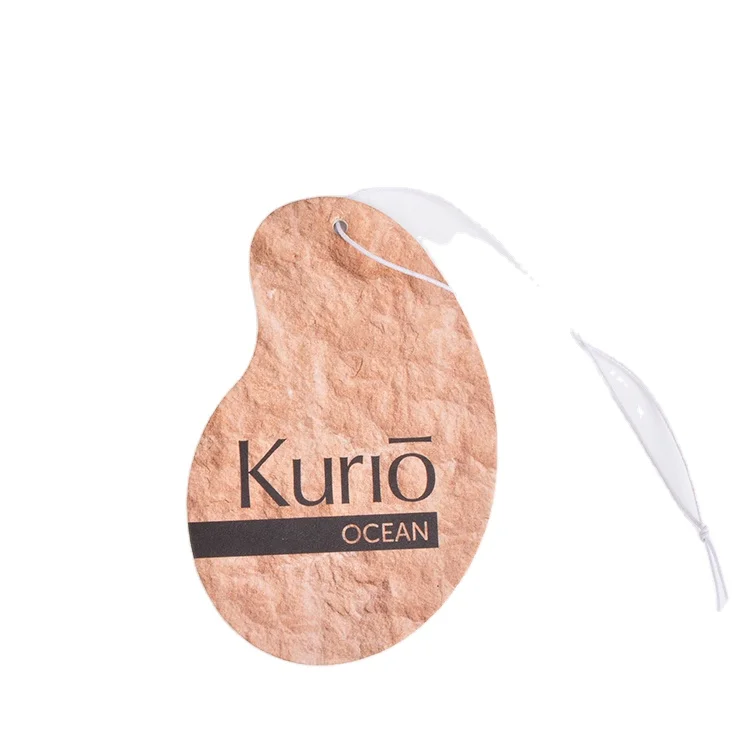 manufacturer custom logo absorbent paper card hanging air freshener for car