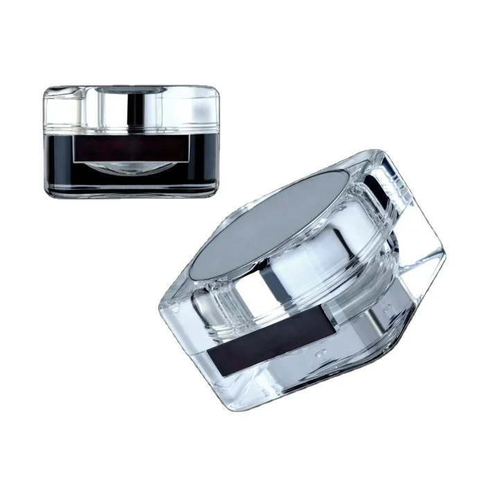 Best selling high quality acrylic cream container square plastic jar