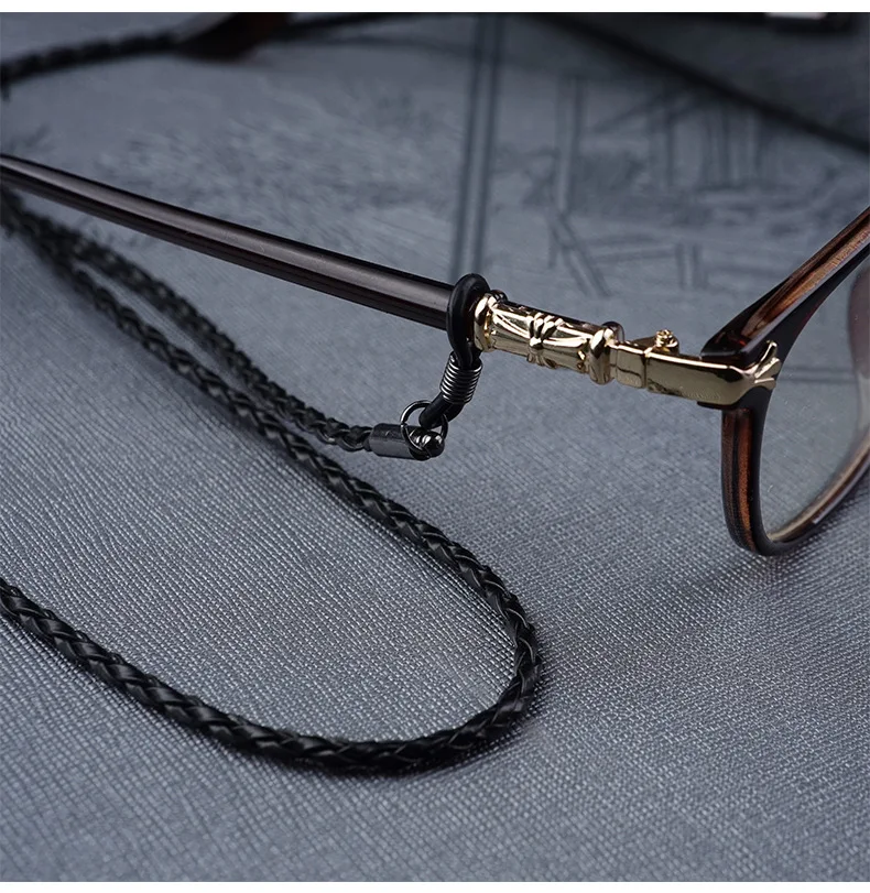 Eye Glasses String Holder Chain PU Leather Eyeglass Lanyards Straps Cords for Men and Women Glasses Holders Necklace Around Neck