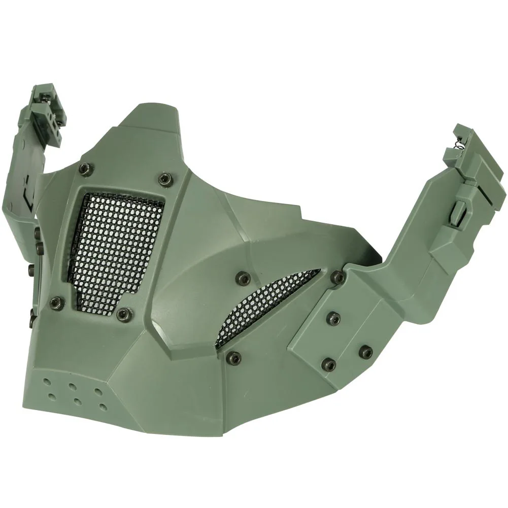 skeleton half full motorcycle tactical gear protective face paintball helmet mask