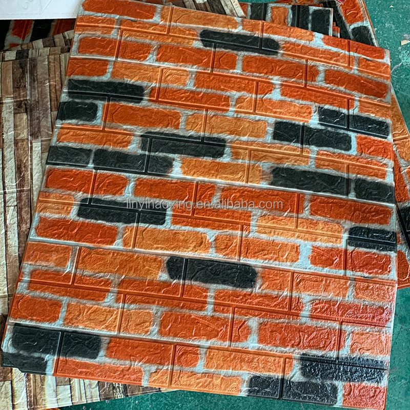 3D foam wall sticker Decoration design 3D Brick PE Foam wallpaper/wall panel/sticker home decoration for TV background