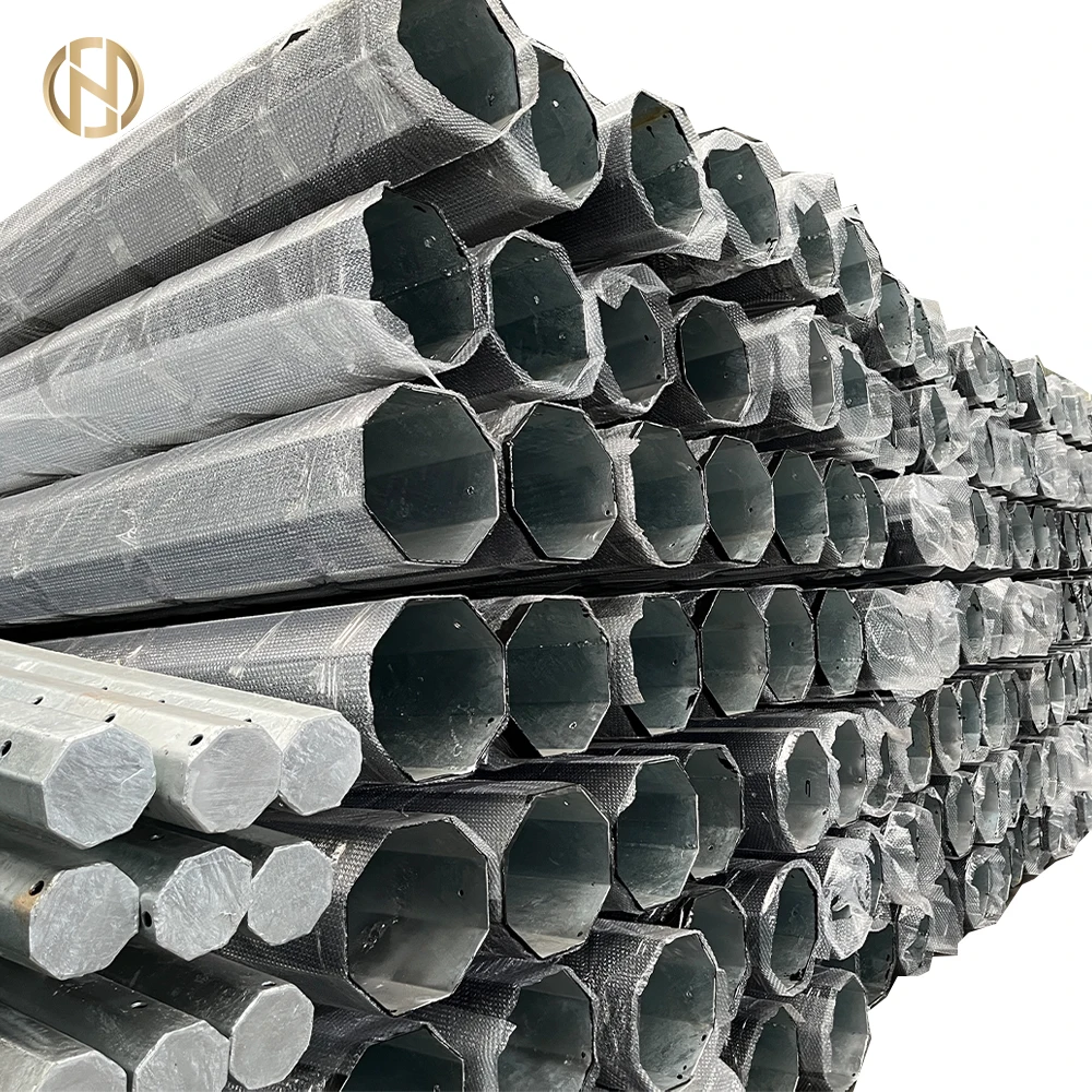 33KV Tubular Octagonal Height Equipment Electrical Distribution Galvanized Line Transmission Steel Power Pole