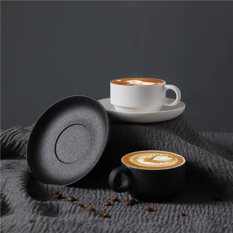 Coffee Cup Wholesale Ceramic Mug And Saucer Creative Ceramic Espresso Cups Set 160/240 ml Custom Ceramic Coffee Mug Cup