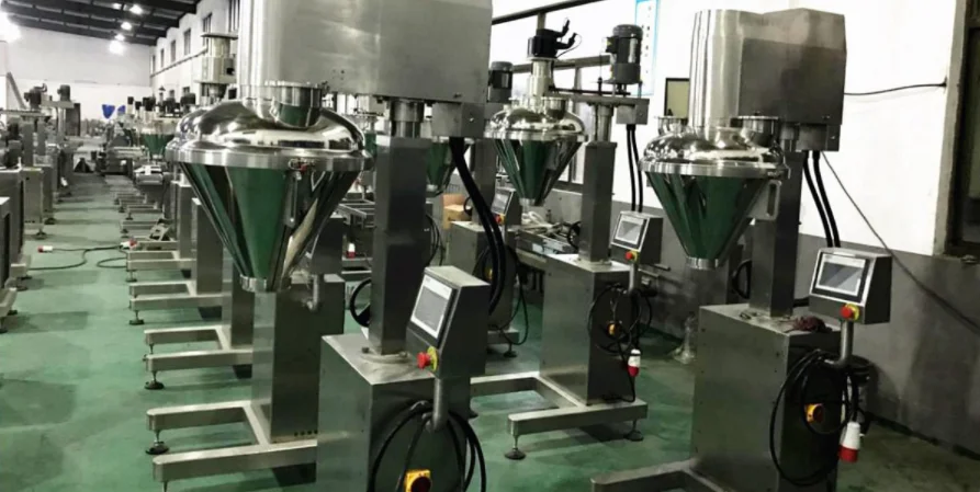 Semi-automatic Servo Motor Auger Filler / Dry Powder Net Weight Intelligent Weighing Filling Machine