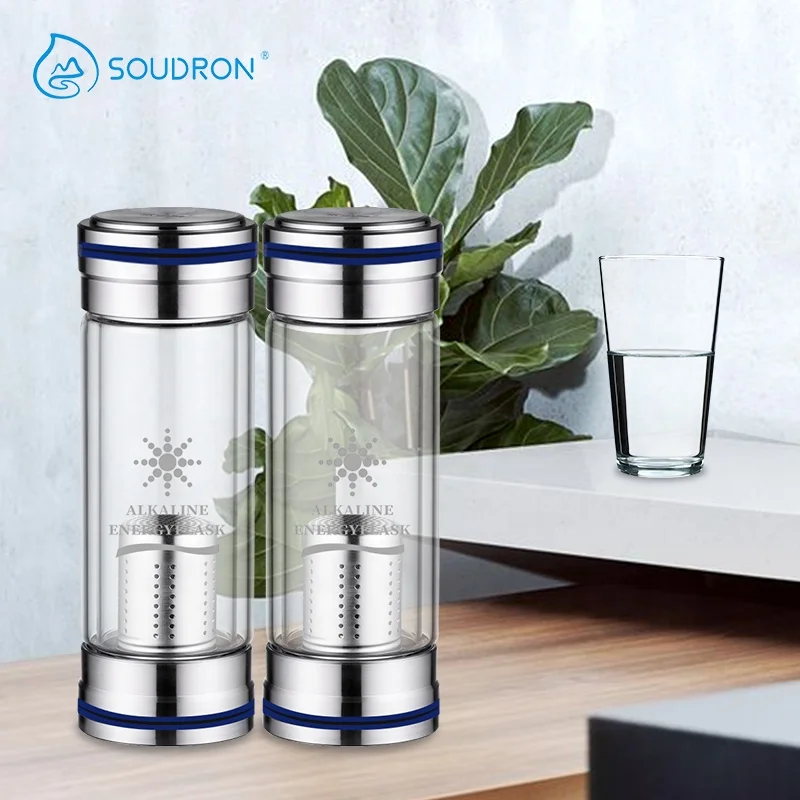 Custom Print Oem Outdoor Smart Vacuum Sports Ph Balance Stainless Steel Alkaline Water Bottle Flask With Filter