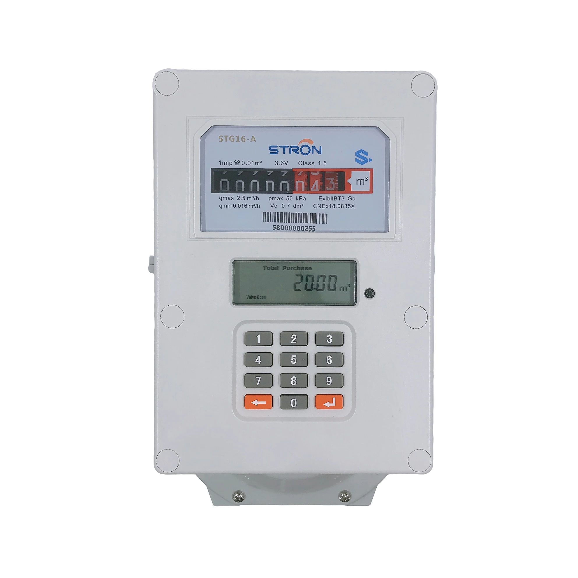  G1.6/G2.5/G4 LORA коммуникация LPG отечественный STS умный электронный предоплаченный