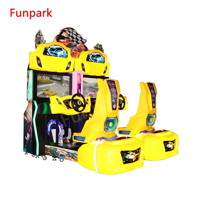 Funpark Popular Two-player Racing Game Simulation Driving Car Coin Operated Games Machine