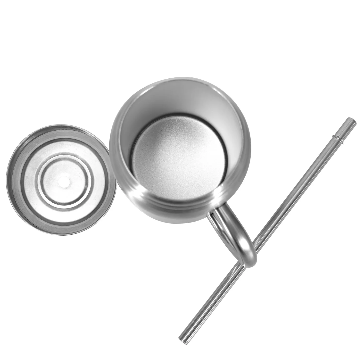 Mason Jar Wide Mouth Food Beverage Storage Container Vacuum Jar with Handle 500ml Stainless Steel Kitchen Storage Bottles & Jars