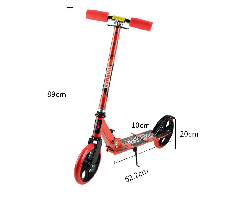 Foldable Kick Scooter Stand Kick Scooter for Teens and Adults with Alloy Deck and Smooth Gliding Wheels