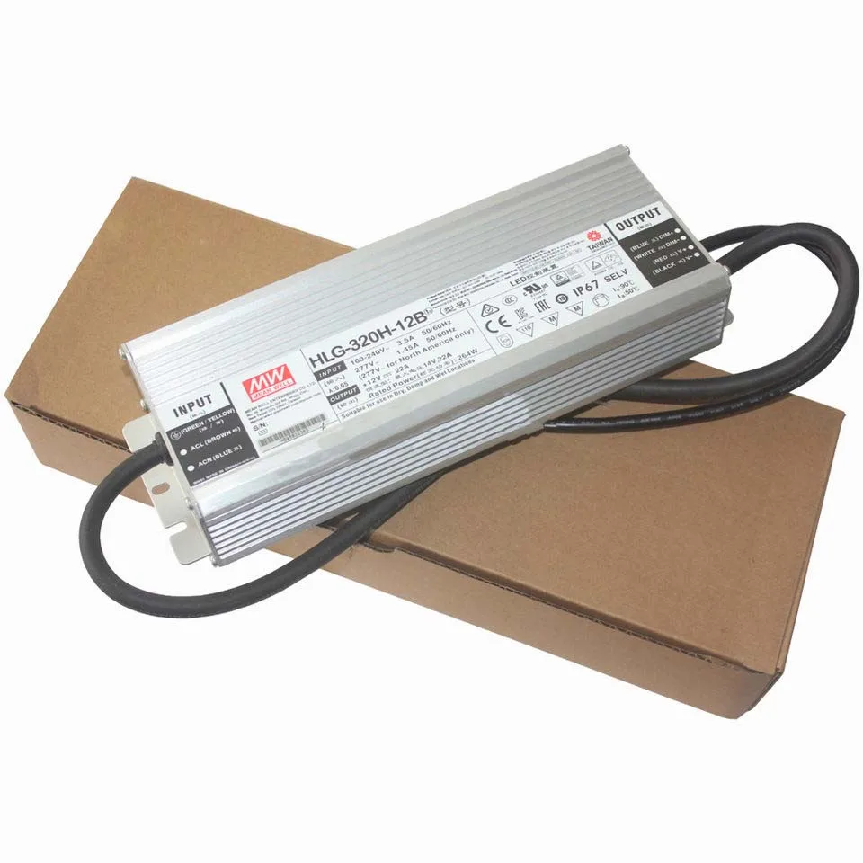 264 Вт 20A 22A 12v Светодиодный источник питания 7 лет гарантии HL-G-320H-12B затемняющий светодиодный драйвер Светодиодная лента затемняемый