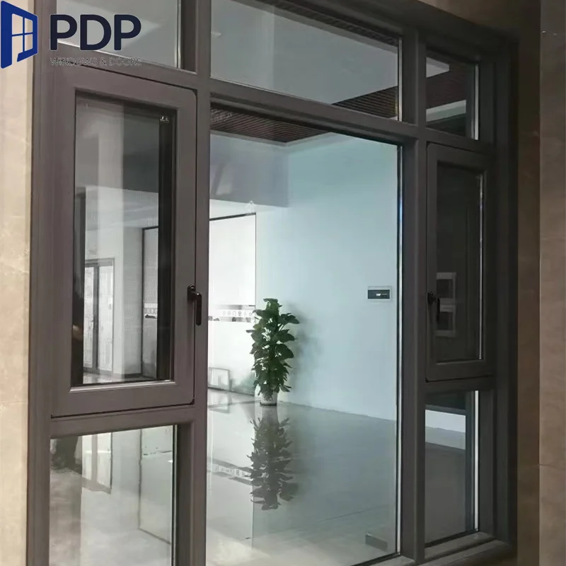 High Quality Security Aluminum Casement Windows Broken Bridge Outdoor Outward Windows Doors Stainless Steel Frame Material