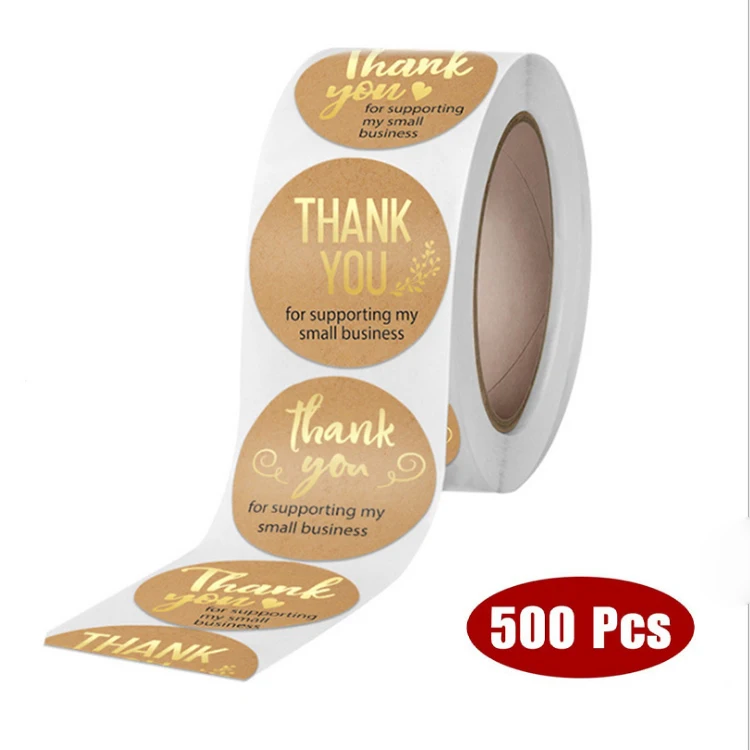 Factory Price Logo Printing Personalized Thank You Labels Stamp Stickers for Your Small Business Shopping Orders