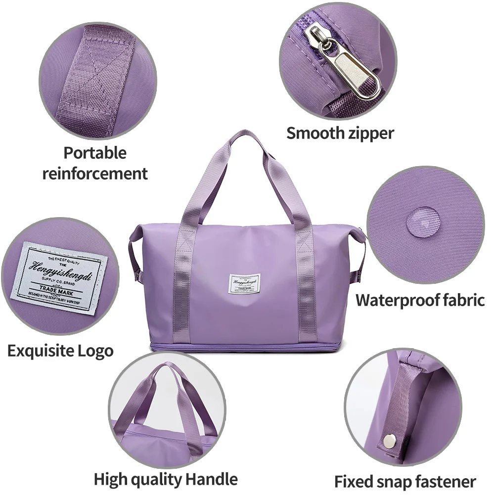 Небольшой минимальный заказ от производителя, вместительные водонепроницаемые спортивные сумки, Складная расширяемая дорожная сумка для мужчин и женщин