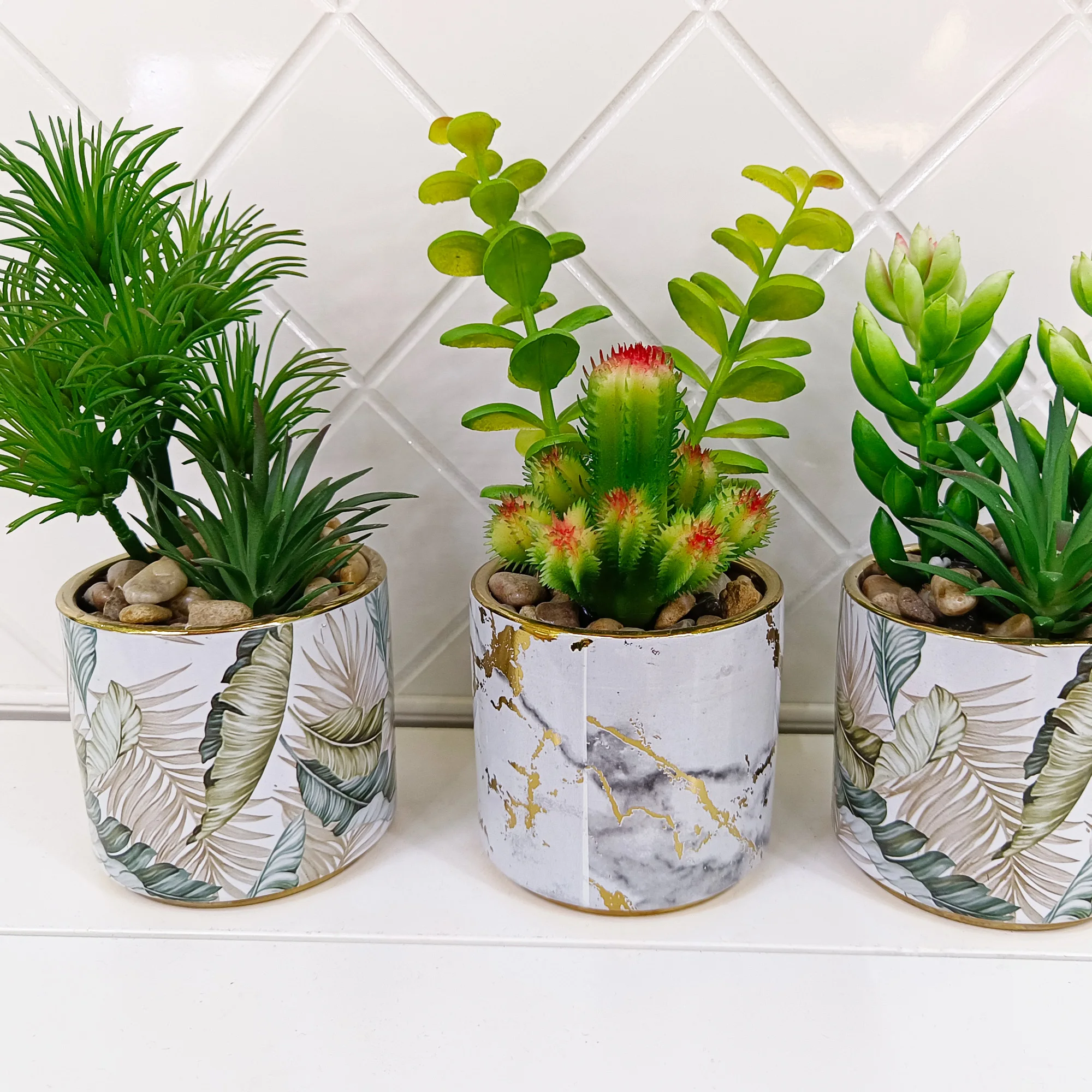 Creative Artificial Succulent Potted Office Desktop Decoration Gifts Artificial Plants in Pots Decoration Home Decor