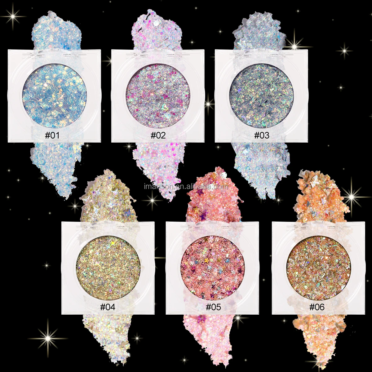 2023 Eye Makeup Cosmetic Eyeshadow Body Face  Hair MuitiChrome Holographic Chunky Glitters Chameleon Eyeshadow Gel Glitter