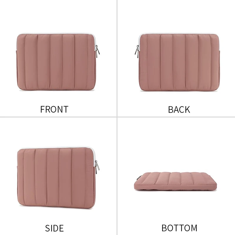 Custom Logo Sleeve Case Portable Puffy Tablet Bag Universal Fit for iPad Air 5 Vertical Texture Travel Sleeves 9-11 inch