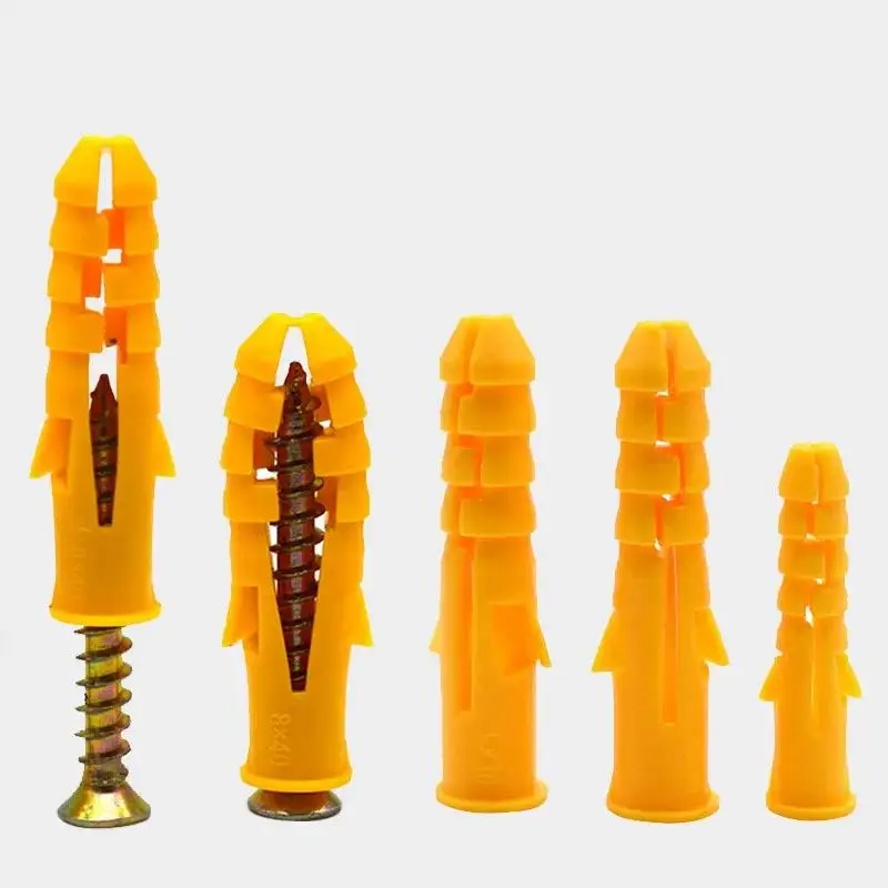 Wholesale Plastic Expansion Pipe with Screw Set Stainless Steel Self-tapping Nail Rubber Plug Expansion Plug Wall Plug