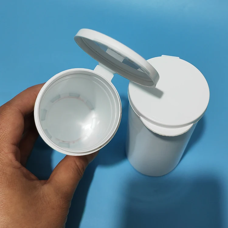 PET Plastic Empty 200ml Pop Top Vials Smell Proof Candy Effervescent Tablet Packaging Child Resistant Pop Top Tube For Medical