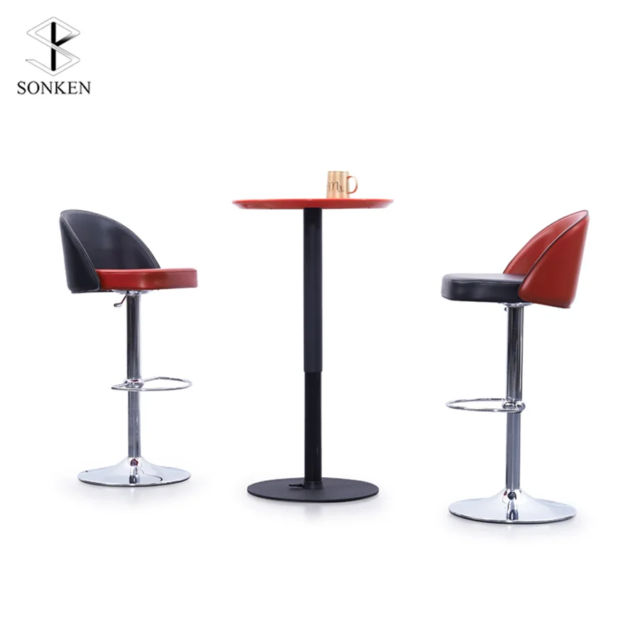 Supplier Custom Luxury Home Bar Furniture High Big Chair Bar Stool Leather Metal Colors Custom