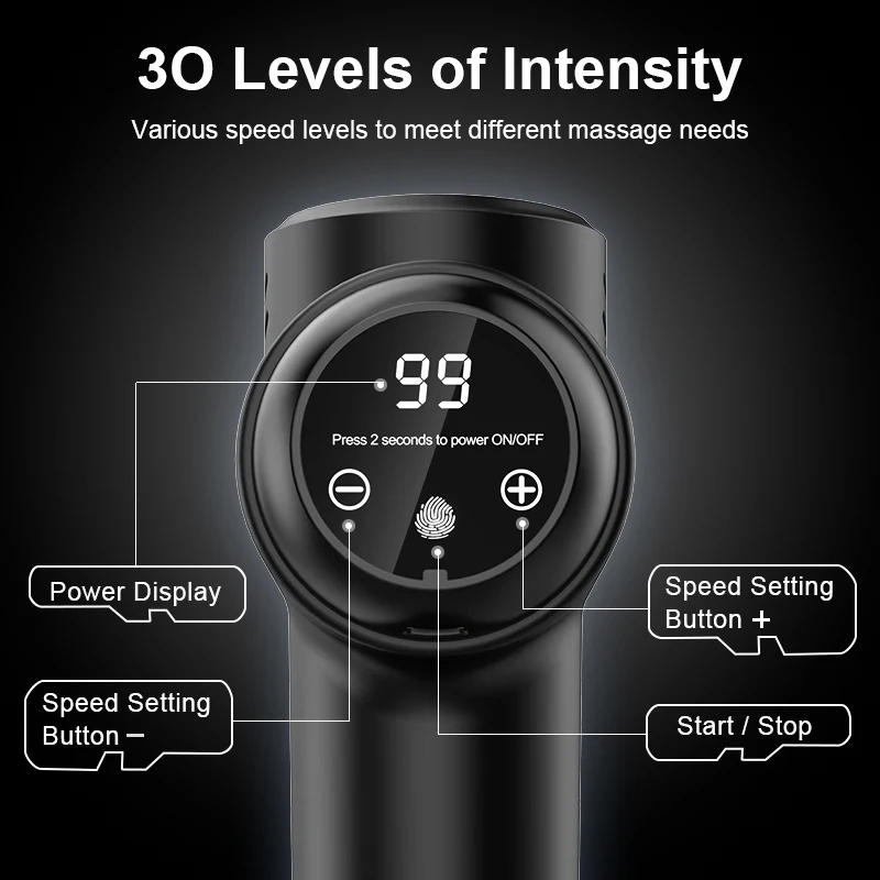 Factory Price Cheap Fascia Gun Portable Cordless Electric Rechargeable Deep Tissue Vibration Relax Relieve Fatigue Massage Gun