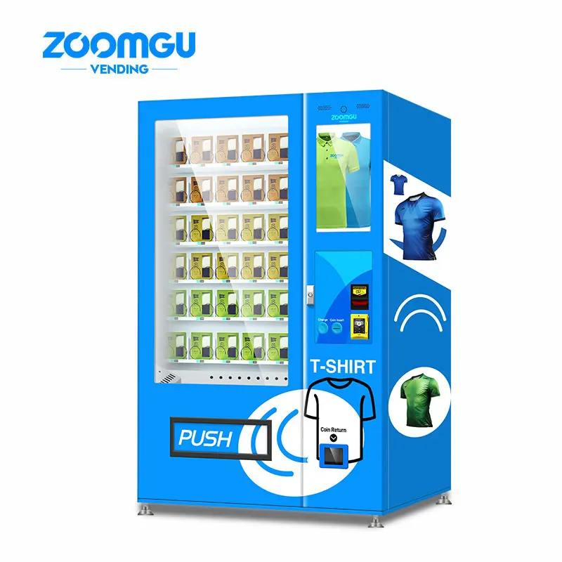 Zoomgu Low Cost Touch Screen  Trading Card T-shirt Vending Machine  For Clothes