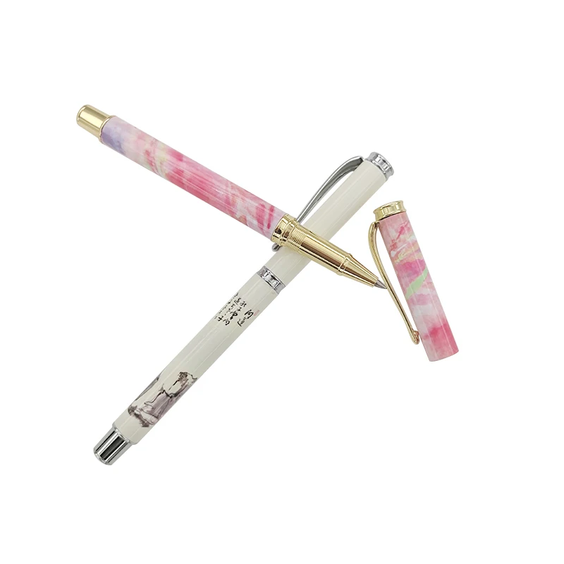 Manufacturer promotional personalised luxury executive retro metal gel ink rollerball pen