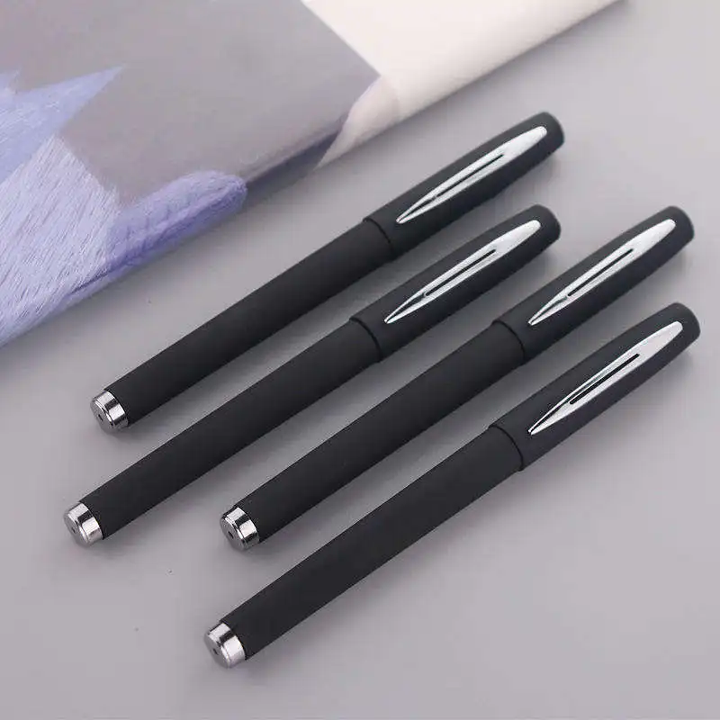 Hannuo Factory High Quality Nursing School Soft Kids Portable Office Writing Black Gel Black Pen for Promotional Gifts