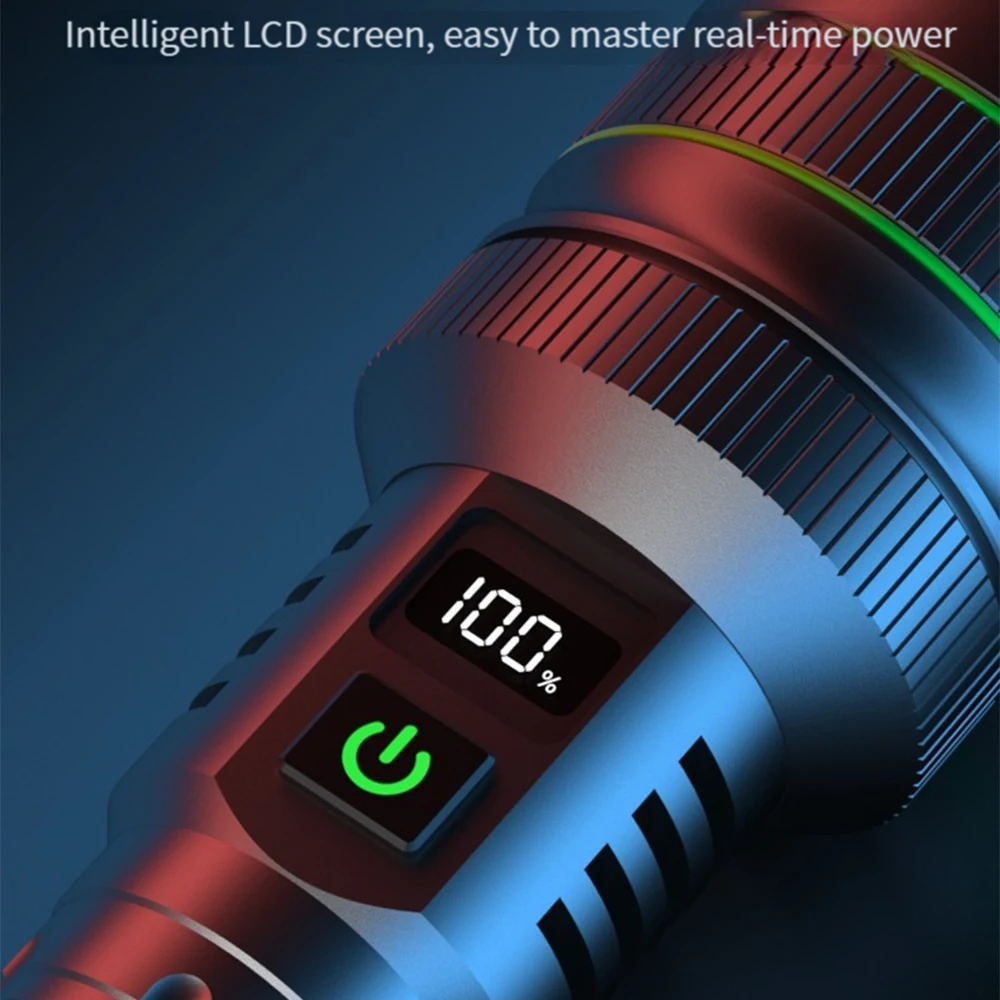 New Ultra Long Distance High Power USB Rechargeable Strong Light Outdoor Portable Lantern Waterproof LED Flashlight