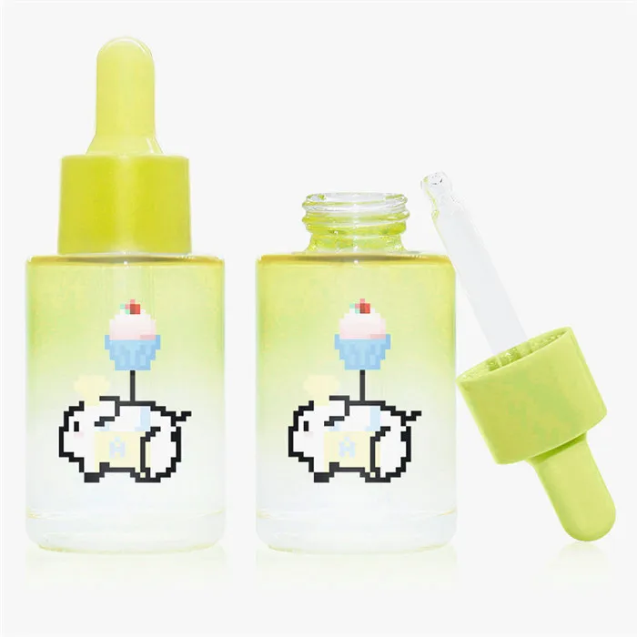 new design custom logo luxury bule lotion cream glass bottle with spray pump cosmetics bottles manufacture