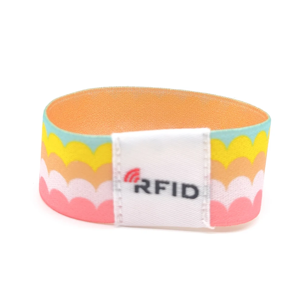 RFID ПВХ карты тканый ремешок на запястье система контроля доступа термотрансферный браслет NFC