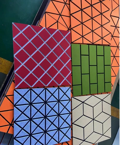 2024 New 3D Design Double-Layer Polyester Board 100% Polyester Fiber Decorative Sound Absorption for Improved Sound Quality