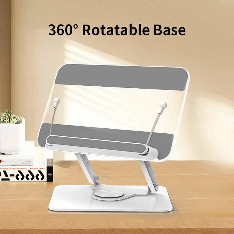 Table Cookbook Stand Recipe Book Holder Height Adjustable Acrylic Rotating Book Stand for Reading Music Scores Textbook quran