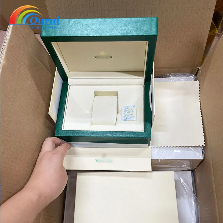 In Stock watch box accessories complete set and certificate Box for Watch Brand Shop Store Wooden Watch Box case for man