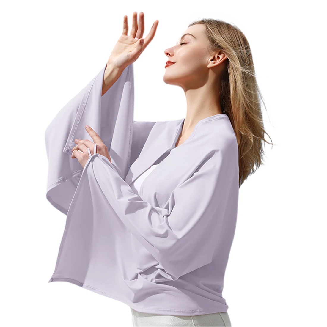 Fashion Casual Cardigan Sunscreen Shawl Wrap UPF50+ Ice Silk Sun Protection Shawls Women