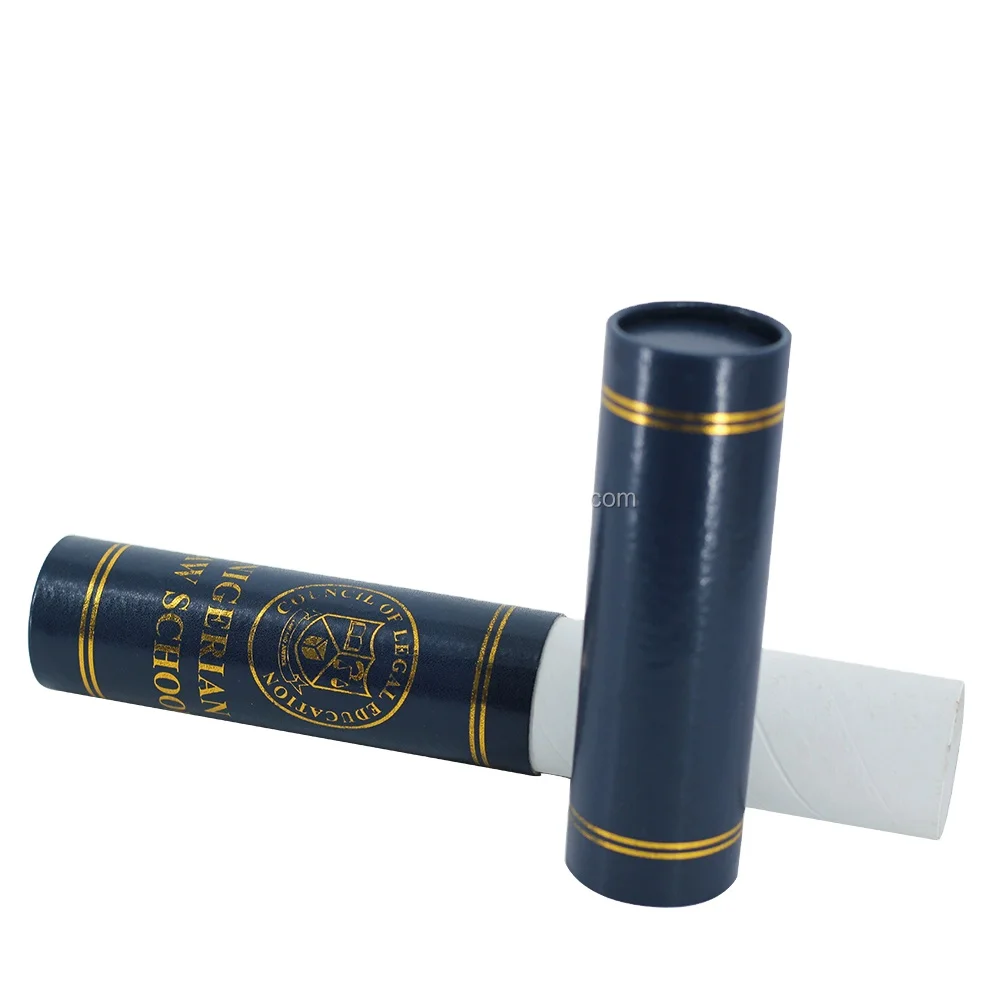 Custom LOGO navy blue diploma tube, used for graduation