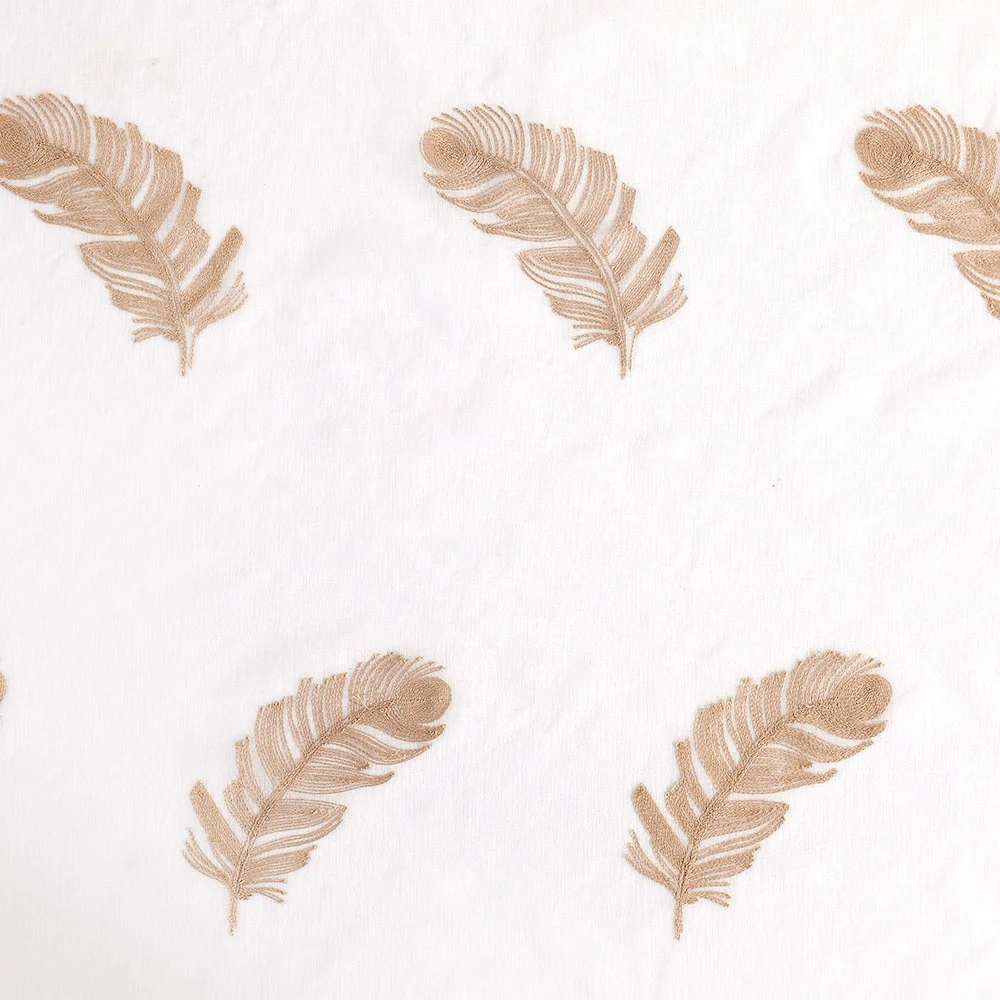 Nice Feather Embroidery Ready to Ship Curtain Child Kids Room Non-toxic and Simple Healthy Window Sheer Plumage Curtain