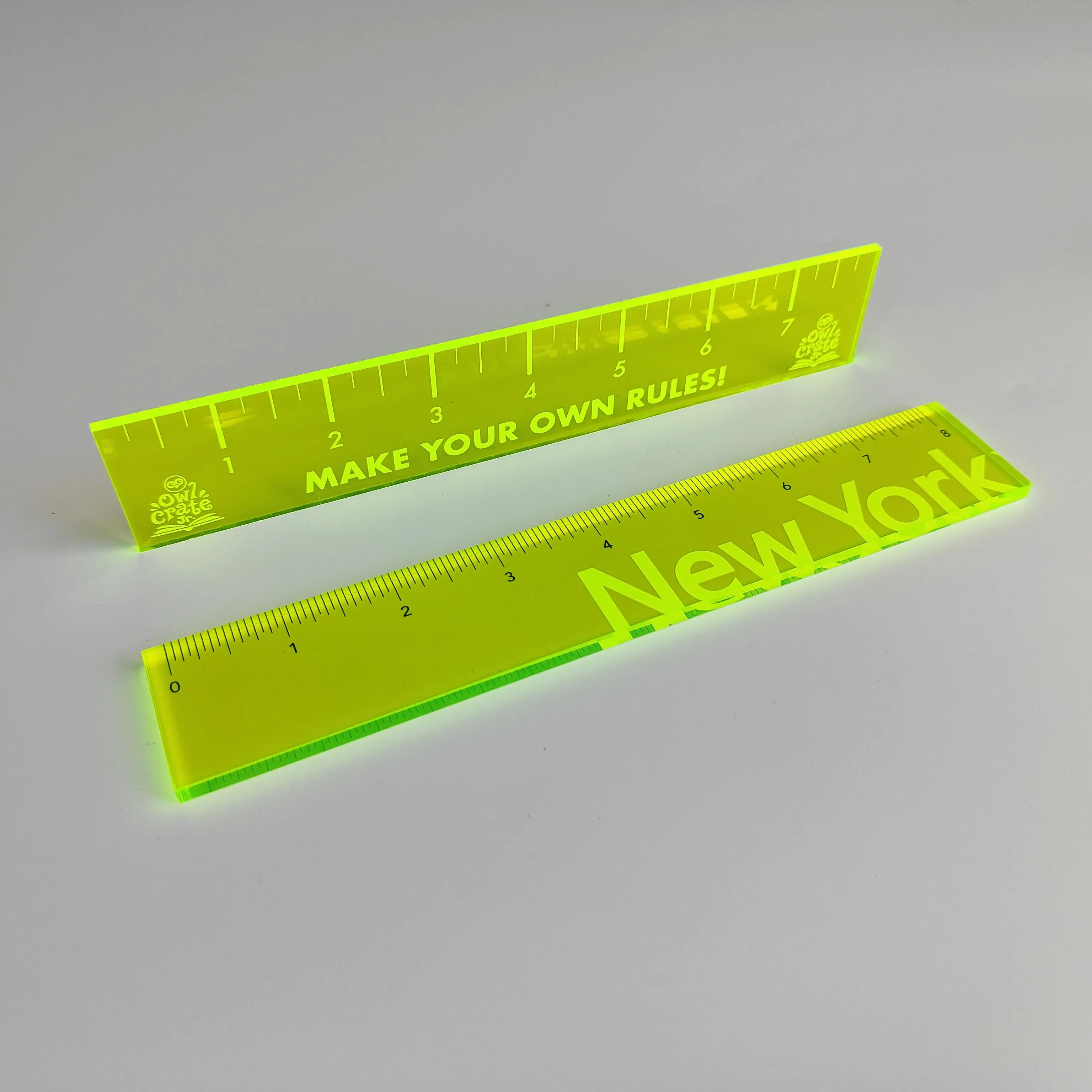 Hot Sell on Amazon Neon Acrylic Straight Rulers for Kids and Promotion