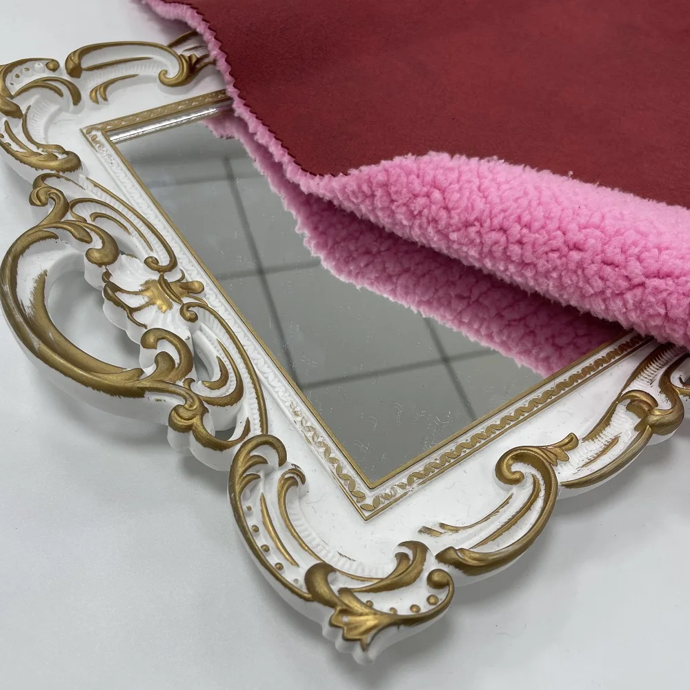 New hot sale plain 100% polyester adhesive foil printed suede fabric