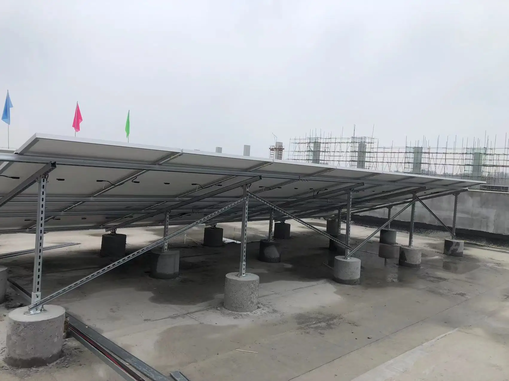 Super Solar Panel Ground Mounting Steel Hot Dip Galvanizing Steel Ground Screw Pile Mounting Structure