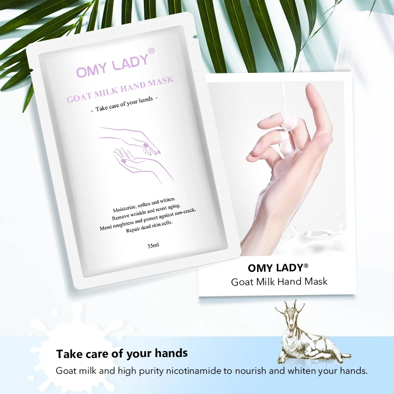 Fast shipping omy lady hand care products hydrating custom vegan hand bleaching mask for wholesale