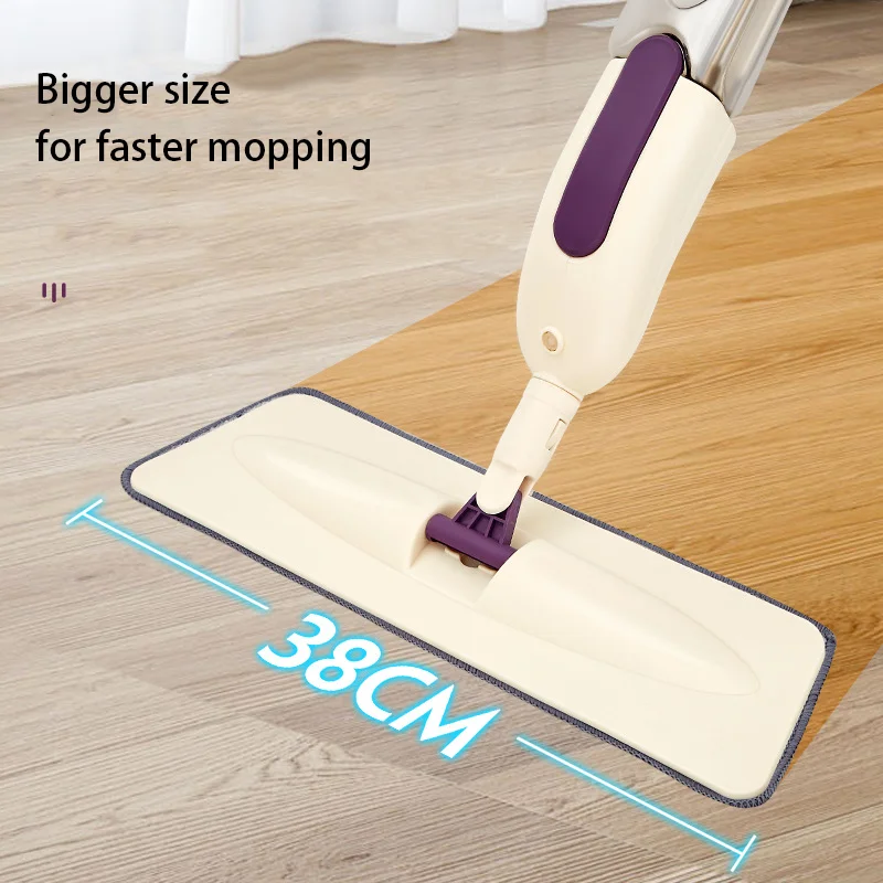 Microfiber Cleaning Dry Wet Wood Spray Mop Floor Washable Pads Handle Flat Mop Sprayer Hardwood Laminate Ceramic Tiles Dust