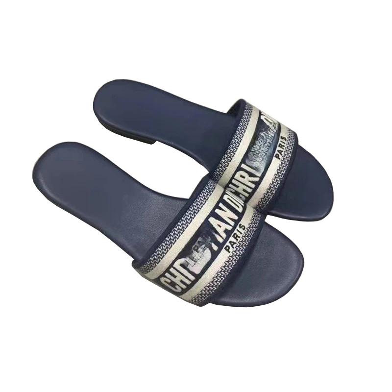 Good Brand Women Slippers Fashion embroidery platform hotsale luxury slippers US EUR size shipping time