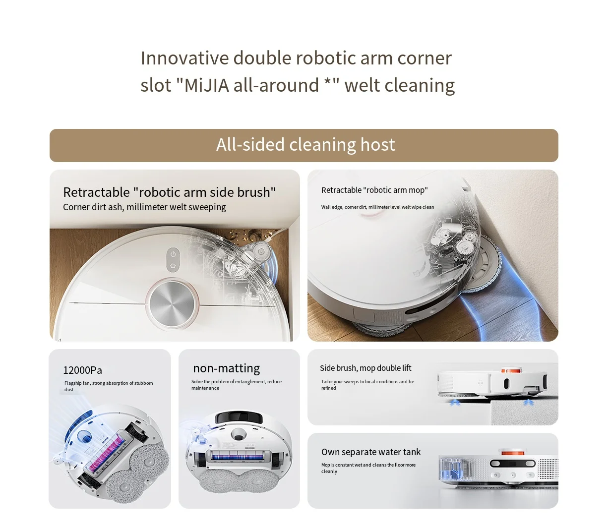 For Mijia Robot Vacuum M40 CN Version High temperature washing and baking Double manipulator Mijia APP Control Mihome supplier