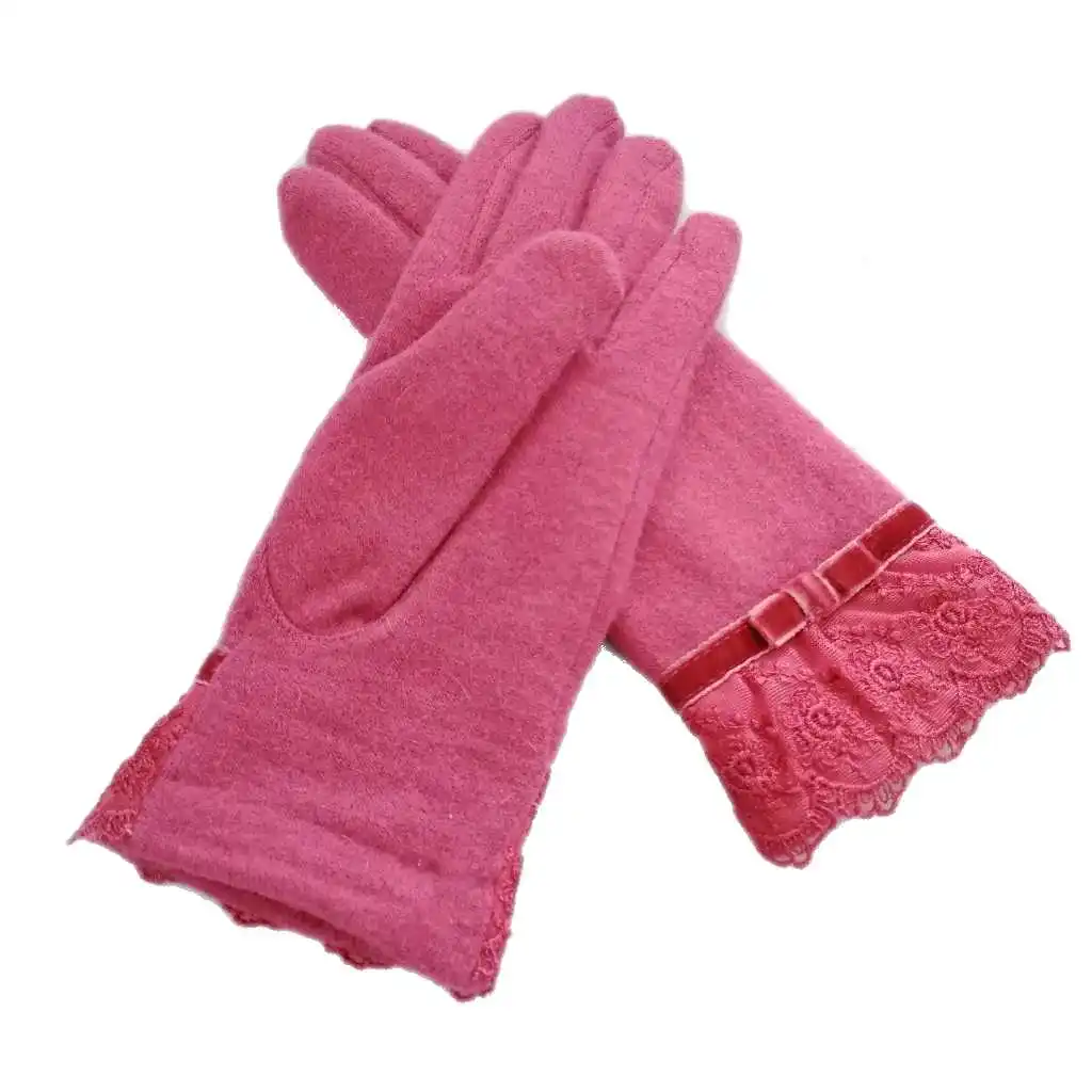 
Nice customized cashmere casual practical wool cute women fashion winter knit wool gloves 
