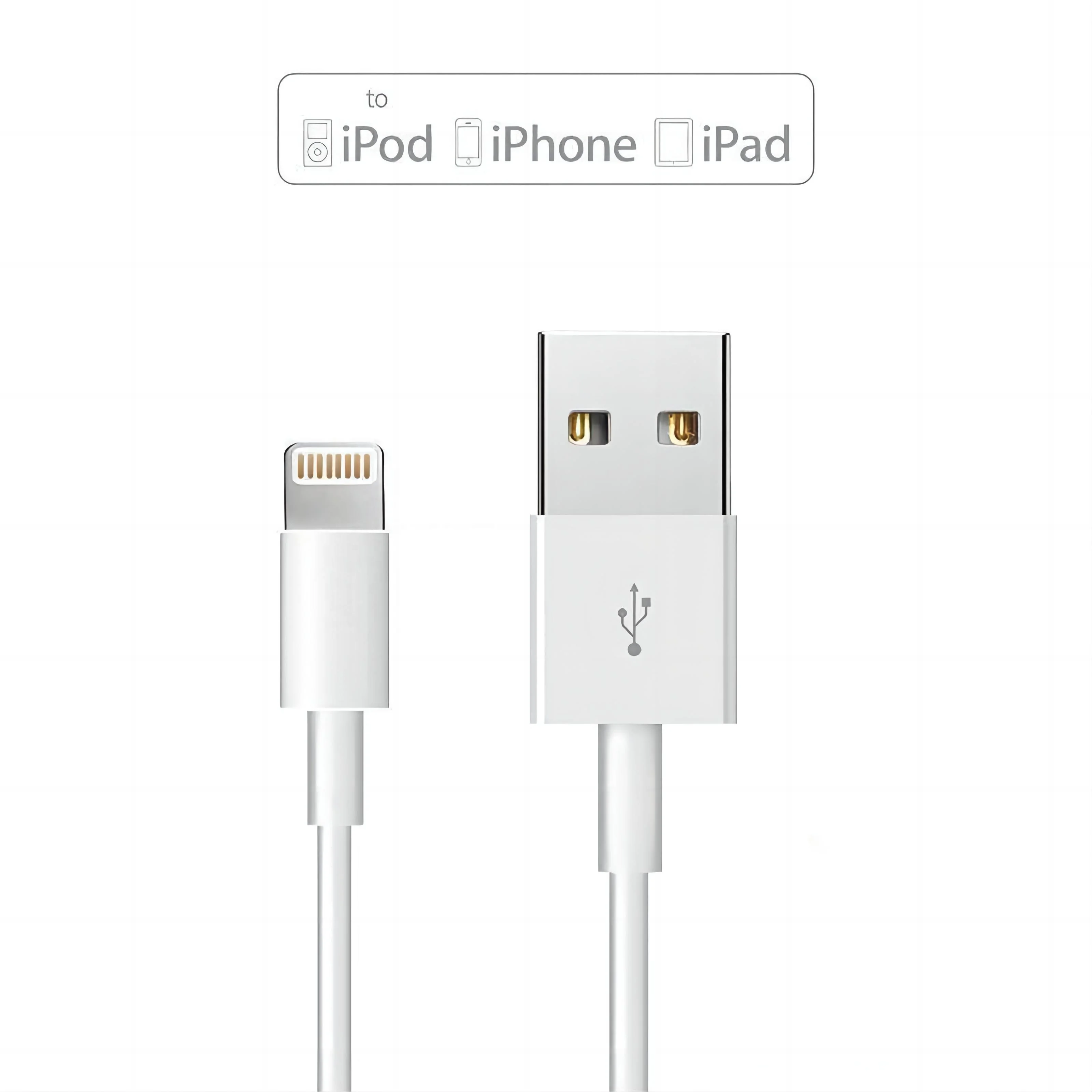 Original High Quality For iPhone Charger 1M 1.5M 2M USB Cable Data Transfer Fast Charging For iPhone Cable Support Customization