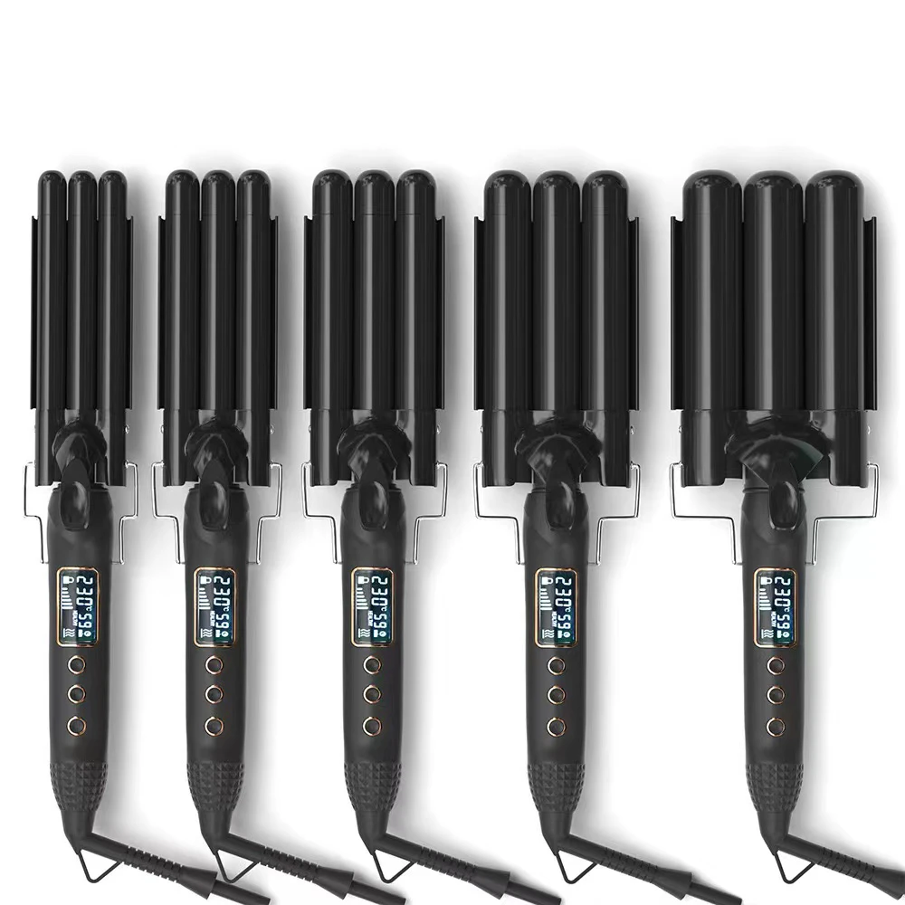 Hair Styling Tools 5 in 1 Interchangeable Curling Iron Hair Straightener Brush Rotating Ceramic Hair Curler Automatic