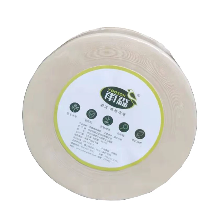 OEM 100% Bamboo pulp jumbo roll 3ply business use flushable tissue toilet paper 750g/roll