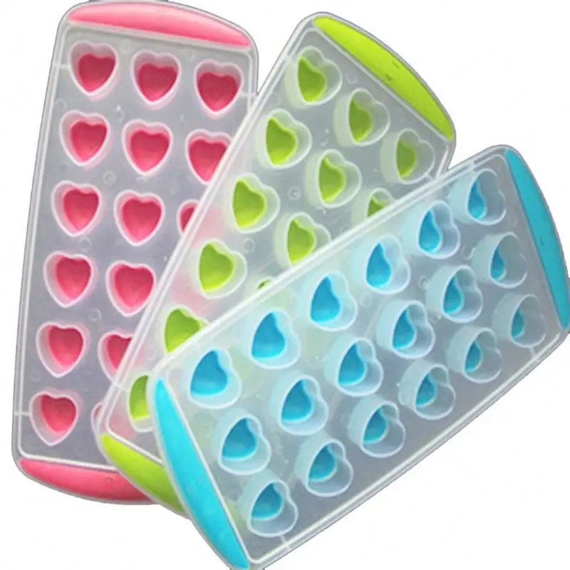1pc Random Color Reusable Ice Molds Silicone Ice Cube Tray Freeze Mould Mold Maker Fruit Model Mold