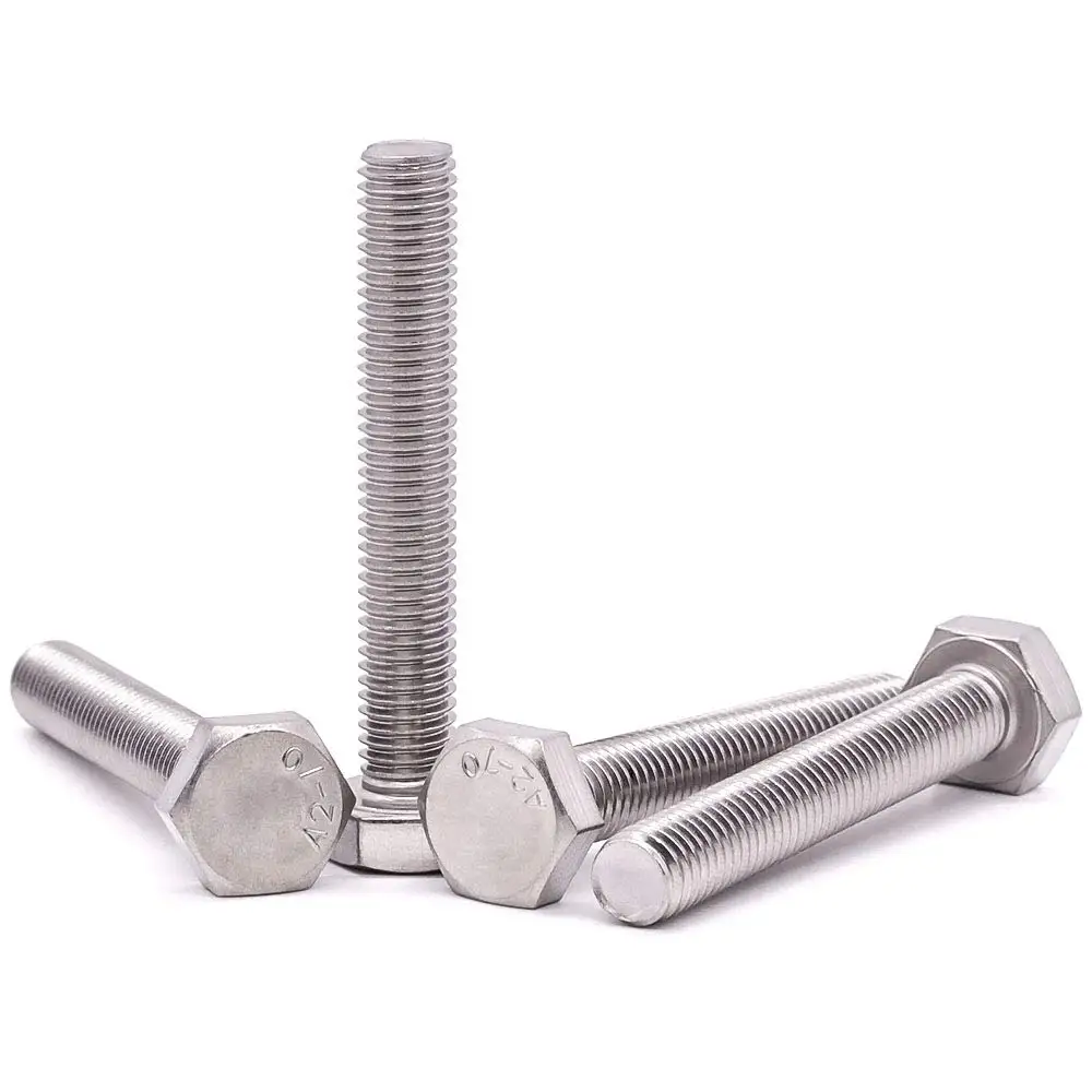 ASME/ANSI B18.2.1-6 Hex Head Bolts Screws, 304 Stainless Steel 18-8, Fully Threaded, Hexagon Head Cap Bolts Screws